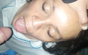 MILF Stepmom Is Mouth Fucked and Gets Cum in Her Mouth