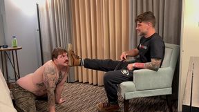 foot fag worships & gets fucked up