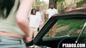 Milf Reagan Foxx takes on BBCs in wild gangbang