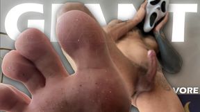 The giant macabreink disguises himself and puts on a show for the tiny human.