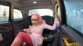 Pretty in Pink gets creampie from huge dick