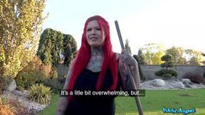 Big Titty Goth Girl gets outdoor creampie in doggystyle