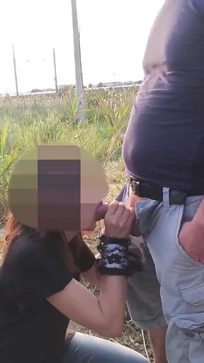 Dick Flash - a Girl Caught Me Jerking off in a Park and Help Me Cum - Misscreamy