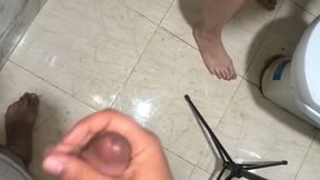 Arab Cuckold Husband Big Dick Friend Fuck My Wife in Shower