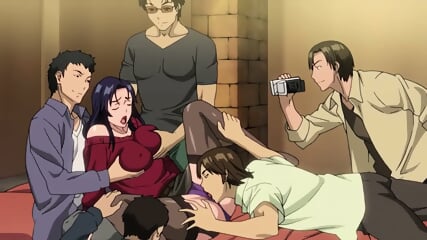 Massive Gangbang for Slutty Cheating Wife on First Casting (Hentai Anime)