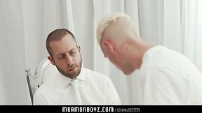 MormonBoyz-Aroused boy missionary jerked off by priest dad