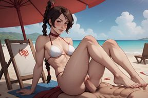 Tai Lee Has Sex with Avatar on the Beach