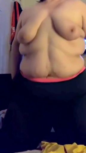 Bbwbootyful striptease dancing shaking my fat ass