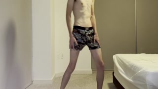 Asian Twink Trying On Boxers and Briefs While Showing Off Body