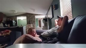 Petite Blonde Twink Chokes Deep on Big Dick Then Rides Bareback Destroyed