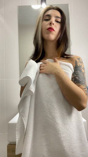 Bathroom teasing