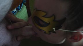 Masked Hottie Sucking My Cock