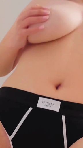 Shy babe in black panties sexy playing with her big tits - Luxury Orgasm - LuxuryOrgasm   Clip 2