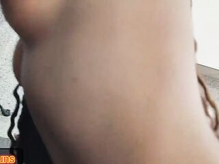 Perspired Armpits Titties Bouncing Whilst Cleaning the Kitchen