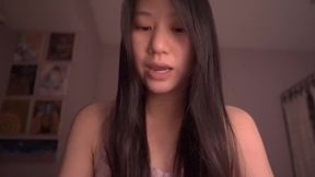 Begging Cute Asian ASMR Girl destroyed by needy cock worship