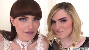 Nasty trannies ella and natalie gets banged hard in the butt