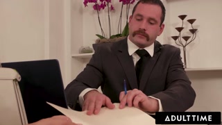 ADULT TIME - T-Girl Aubrey Kate Celebrates Divorce With OFFICE ANAL CREAMPIE FROM HUNG LAWYER!