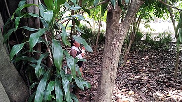 Páscoa em público na natureza - Coelhinha safada levou a cenoura pediu para. Montavani colocar no cu TIFF