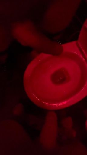 Amateur Boy Watches His Friend Pee in the Club's Toilets, Lends Him a Helping Hand and Gets Hard...