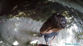 Bokep HD - Busty Asian beauty gets fucked outside under a bridge (POV)