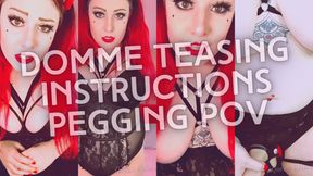 Domme Teasing Instructions Pegging POV