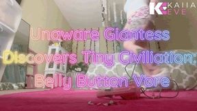 Unaware Giantess Discovers Tiny Civilization Belly Button Vore