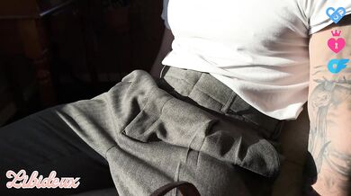 Rubbing his oiled body, edging his hard cock, feeding him cum - female POV - MISTRESS LIBIDEUX