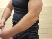 MUSCLE BEAR FLEXING IN TANK TOP AND BOXER BRIEFS!