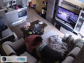 Netflix and Chill - Amateur Couple Caught Fucking Bareback After Finishing New Series - Fake Setting