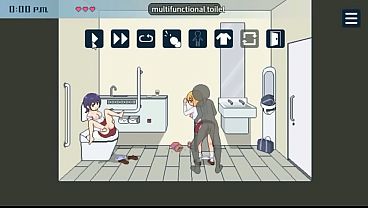 Hentai game Welcome to seeding city . Man has sex with a hot blonde woman in a public subway restroom.