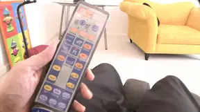 Hot babe gets dildo butt fucking and cum in the eye