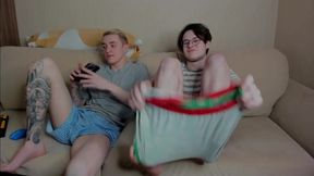 I'm Jerking off My Mate's Huge Cock!
