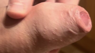 Fat cock cumshot in bathroom