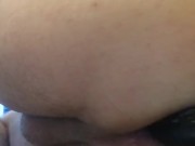 I pound my ass with a knot dildo