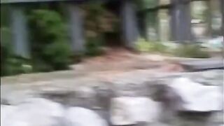 (Risky Outdoors) Freaky Hispanic Head inside the Street