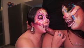 Pamlatina's Halloween Surprise: Playful Aunties and Their Sweet Treats