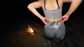 Best Blowjob and Doggy on the Beach at Night by the Campfire