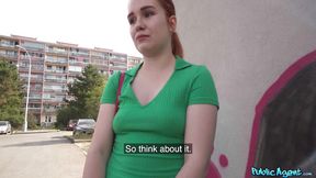 s POV - Condom Comes Off for Raw Redhead Blowjob