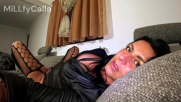Smoking Submissive MILF Leather Fetish Dirty Talk Masturbation