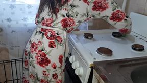 Fucking a Housemaid in the Kitchen While My Husband Was Resting