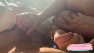 Giving my boyfriend a passionate handjob because he deserves it