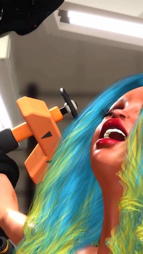 Sex male android bangs hard a hot woman with big boobs in the sci-fi lab