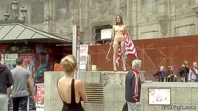 American Tourist In Public Outdoor With Juliette March