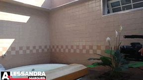 alessandra marques transando com o as que estava limpando sua banheira making off - myke brazil