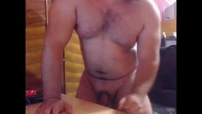Chunky Nadaris Shows Off His Ass and Cock