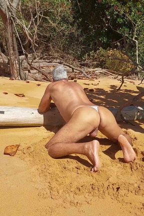 Ladysilva in Panties on the Beach What a Hot and Naughty Slut