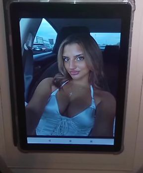 Blonde solo GF poses professionally while rubbing her cock