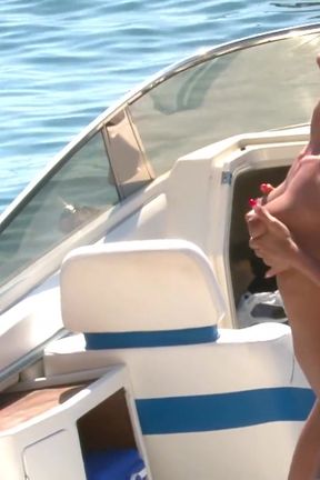 Hottest brunette ever, Striptease on the yacht