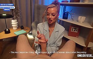 The horny sexologist with a pretty face helps me out with dirty talk and her tight, wet pussy