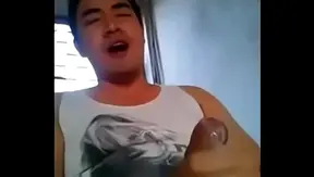 Steaming Hot Asian Guy Blasts Massive Load – Intense Solo Cream Pie! – XXX